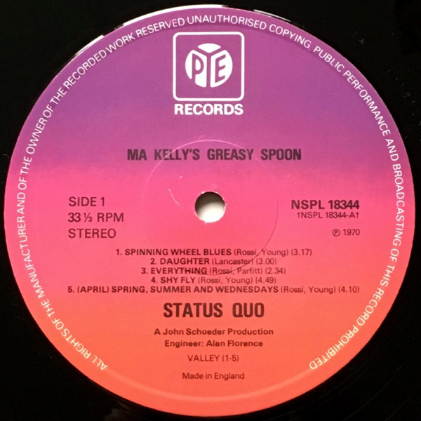 Status Quo - Ma Kelly's Greasy Spoon | Pye Records (NSPL 18344) - 4 Status Quo - Ma Kelly's Greasy Spoon | Pye Records (NSPL 18344) - 4
