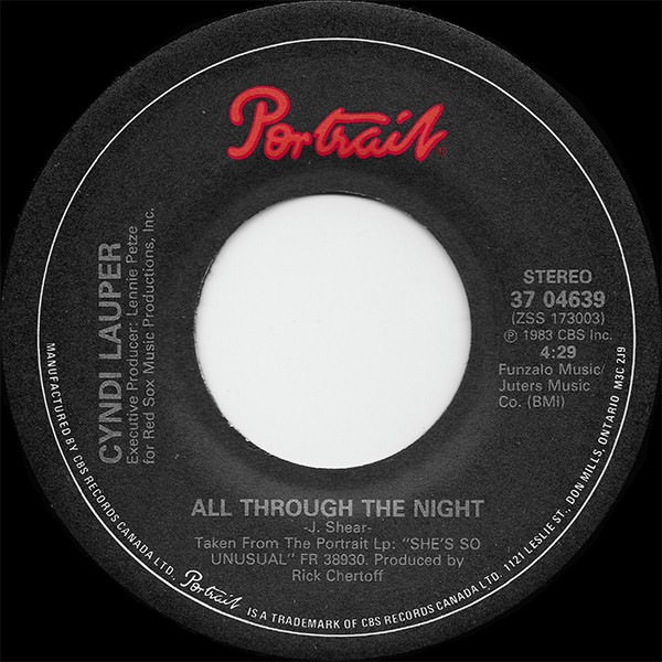 Cyndi Lauper - All Through The Night | Portrait (37 04639) - 3