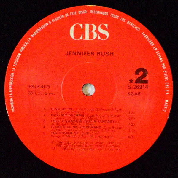 Jennifer Rush - Jennifer Rush | CBS (S 26914) - 4