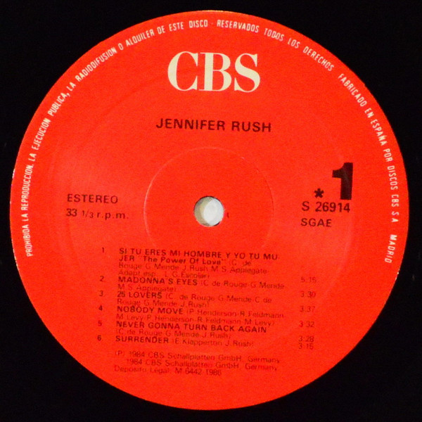 Jennifer Rush - Jennifer Rush | CBS (S 26914) - 3