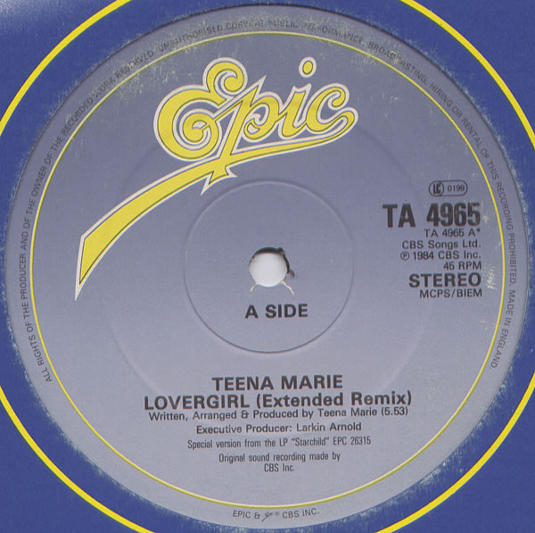 Teena Marie - Lovergirl | Epic (TA 4965)