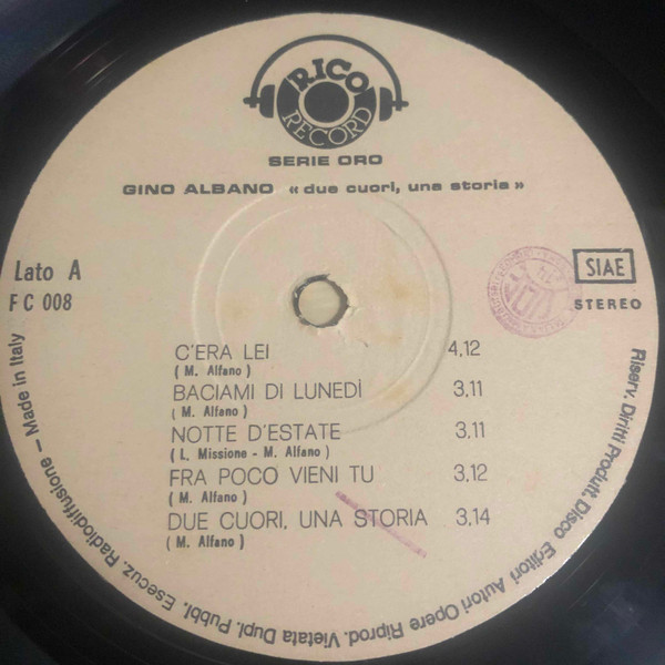 Gino Albano - Due Cuori, Una Storia | Rico Record (FC 008) - 4 Gino Albano - Due Cuori, Una Storia | Rico Record (FC 008) - 4