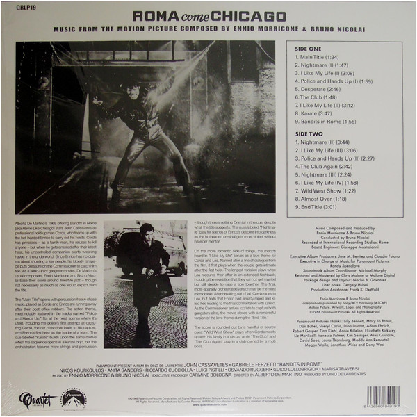 Ennio Morricone , Bruno Nicolai - Bandits In Rome | Quartet Records (QRLP19) - 2