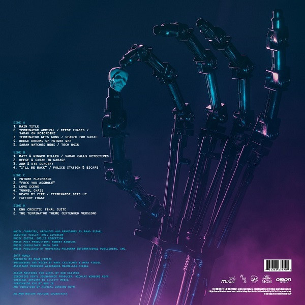 Brad Fiedel - The Terminator (2LP - Limited Edition - Red/Silver Marble + Blue/Silver Marble) [Vinyl] | Milan (MLN1-36747) - 4