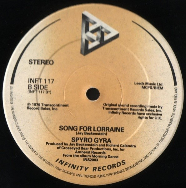Spyro Gyra - Shaker Song | Infinity Records (INFT 117) - 3