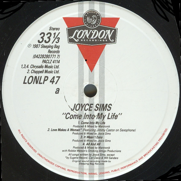 Joyce Sims - Come Into My Life | London Records (LONLP 47) - 4