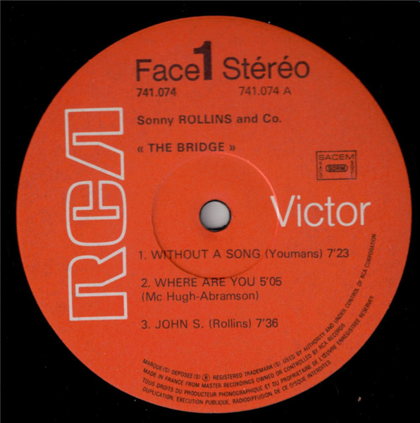 Sonny Rollins - Vol 1: "The Bridge" / Vol 2: With Coleman Hawkins "Sonny Meets Hawk!" | RCA Victor (741074/075) - 4