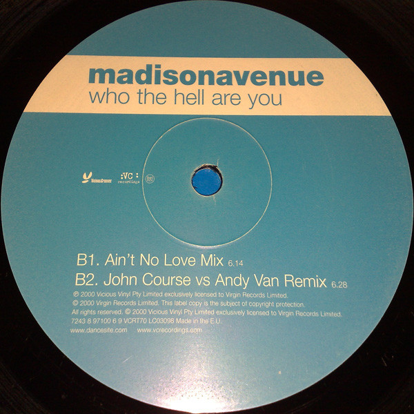 Madison Avenue - Who The Hell Are You | VC Recordings (VCRT70) - 4