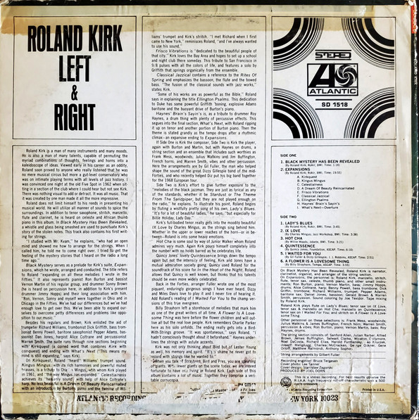 Roland Kirk - Left & Right | Atlantic (SD 1518) - 2