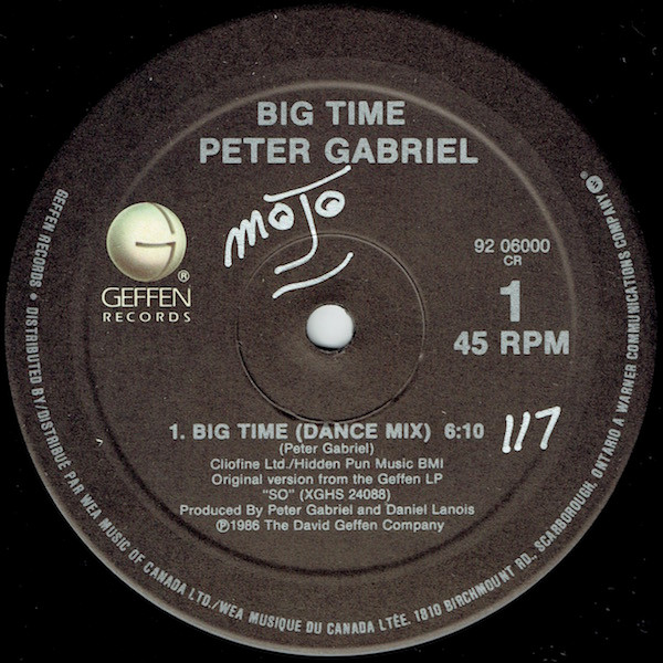 Peter Gabriel - Big Time | Geffen Records (92 06000) - 2 Peter Gabriel - Big Time | Geffen Records (92 06000) - 2