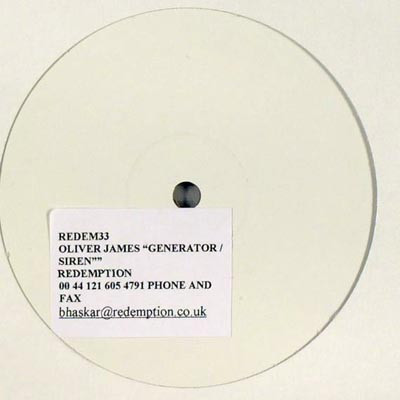 Oliver Lord - Generator / Siren | Redemption (REDEM 033)