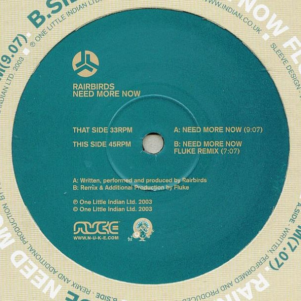 Rairbirds - Need More Now | One Little Indian (310TP 12) - main Rairbirds - Need More Now | One Little Indian (310TP 12) - main