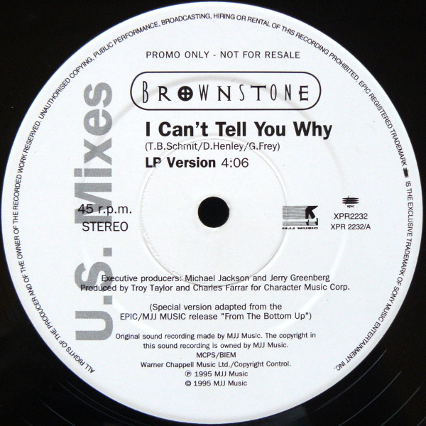 Brownstone - I Can't Tell You Why - U.S. Mixes | MJJ Music (XPR 2232) - 2