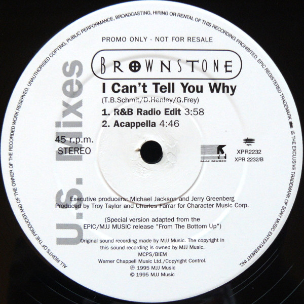 Brownstone - I Can't Tell You Why - U.S. Mixes | MJJ Music (XPR 2232) - 3