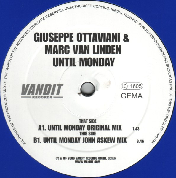 Giuseppe Ottaviani & Marc van Linden - Until Monday | Vandit Records (058) - 4