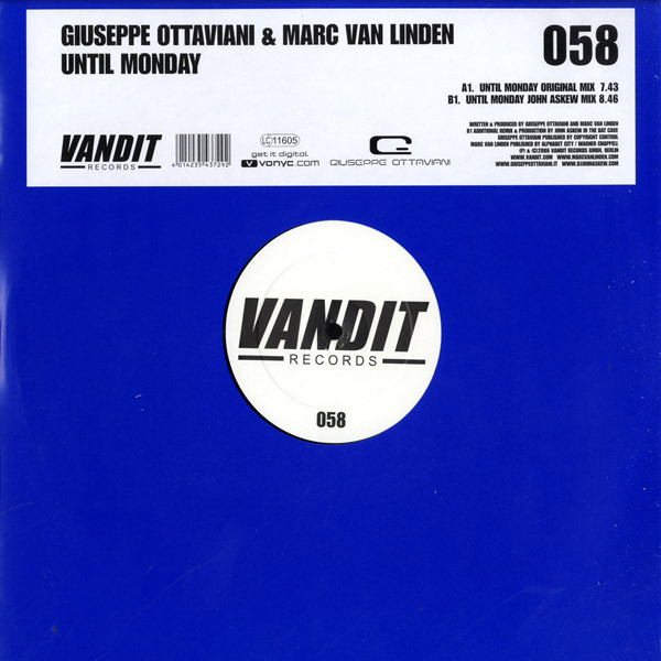 Giuseppe Ottaviani & Marc van Linden - Until Monday | Vandit Records (058)