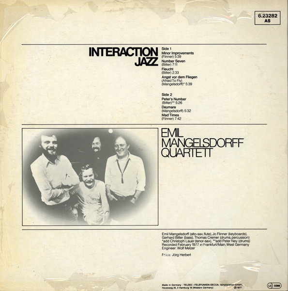 Emil Mangelsdorff Quartett - Interaction Jazz | Telefunken (6.23282 AS) - 2
