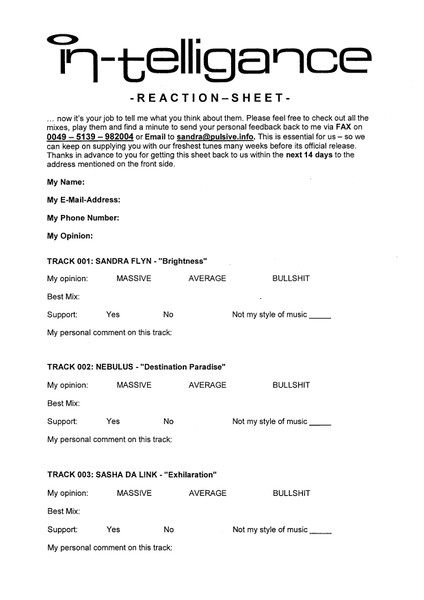 Sandra Flyn - Brightness | In-Telligance (IN-TELLIGANCE 001) - 3