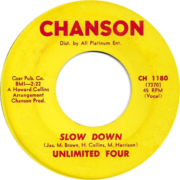 Unlimited Four - Slow Down / Walk Away Lover | Chanson (CH 1180) - 2