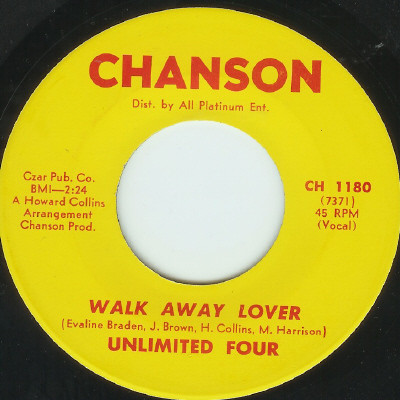 Unlimited Four - Slow Down / Walk Away Lover | Chanson (CH 1180)