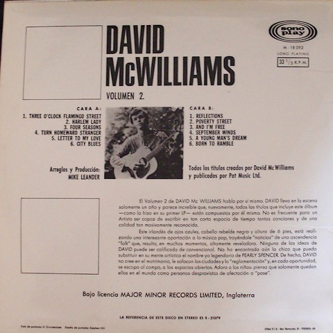 David McWilliams - David McWilliams | Sonoplay (M-18 092) - 2