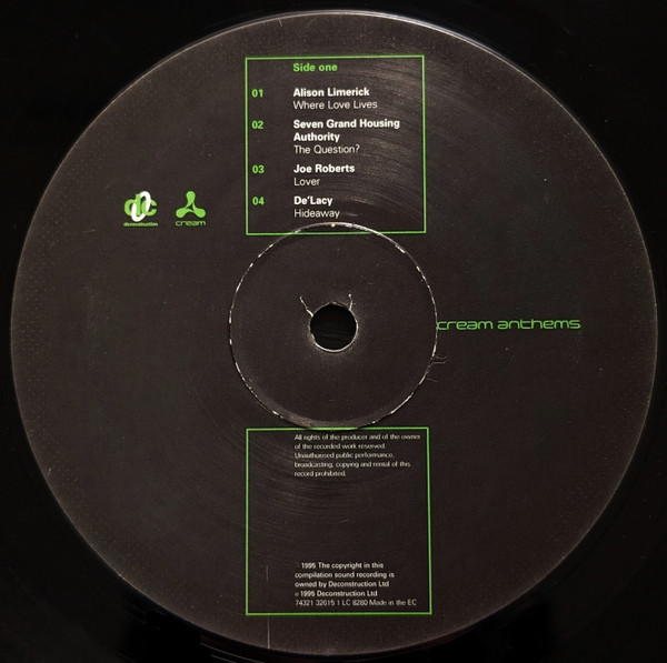 Various - Cream Anthems | Deconstruction (74321 32615 1) - 3