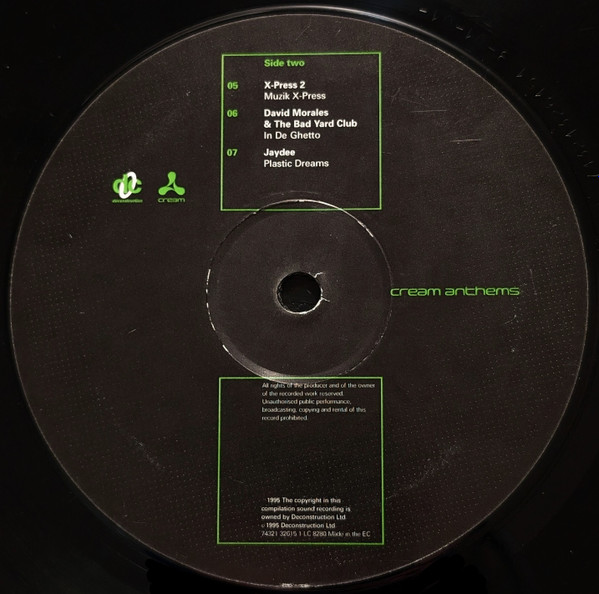 Various - Cream Anthems | Deconstruction (74321 32615 1) - 4