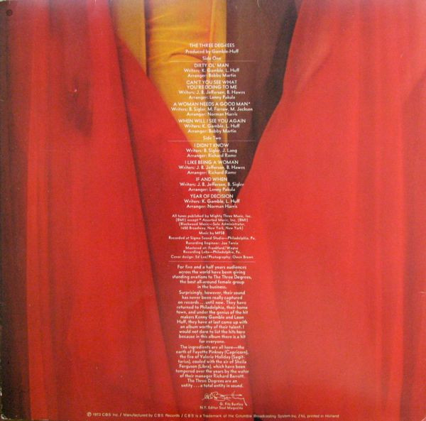 The Three Degrees - The Three Degrees | Philadelphia International Records (PIR 65858) - 2