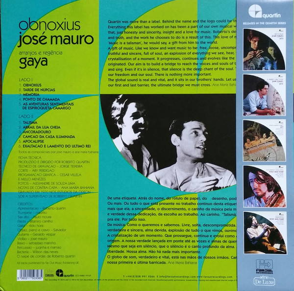 José Mauro - Obnoxius | Far Out Recordings (FARO 191LP) José Mauro - Obnoxius | Far Out Recordings (FARO 191LP)