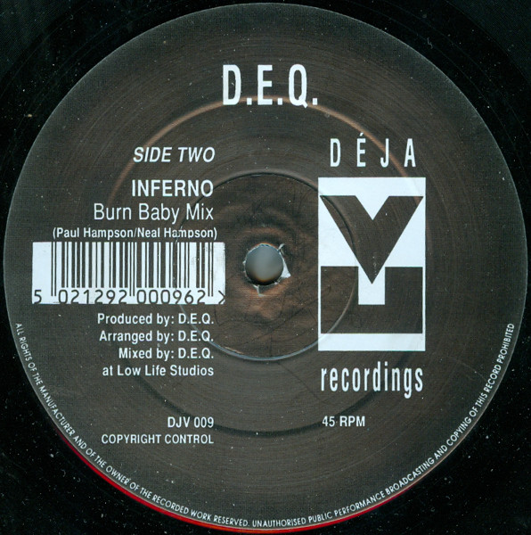 DEQ - Inferno | Déja Vu Recordings (DJV 009) - 2