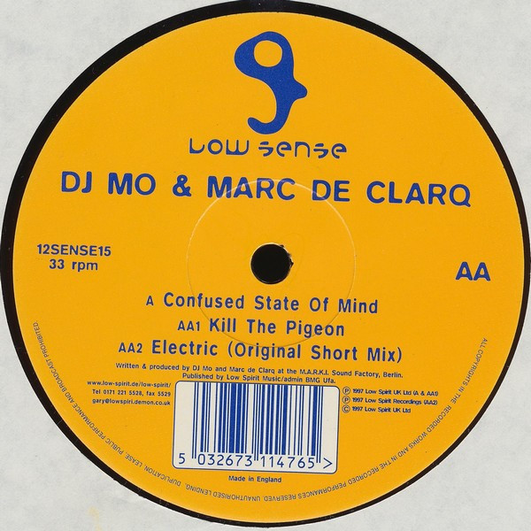 DJ Mo vs. Marc De Clarq - Confused State Of Mind | Low Sense (12SENSE15)