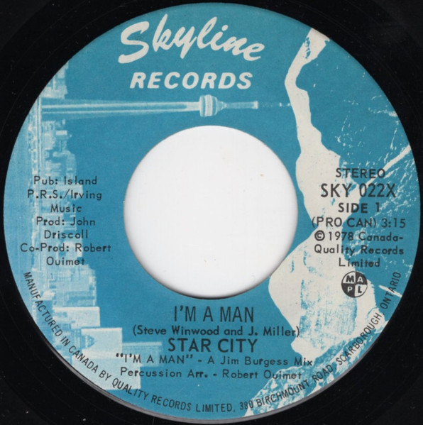 Star City - I'm A Man | Skyline Records (SKY 022X)