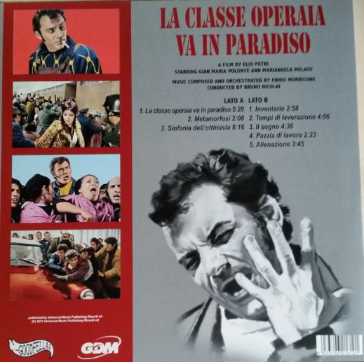 Ennio Morricone - La Classe Operaia Va In Paradiso (Original Soundtrack) | Goodfellas (GFOST001LP) - 2