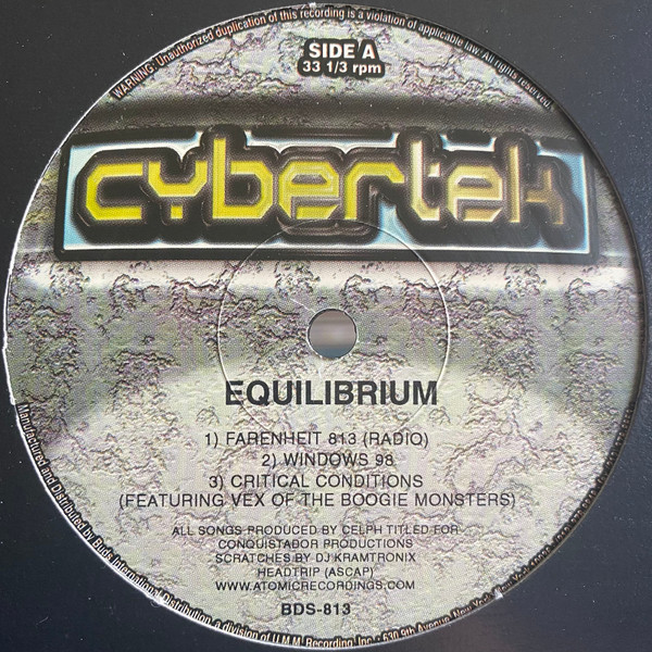 Equilibrium - Farenheit 813 / Windows 98 / Critical Conditions | Cybertek Records (BDS-813)