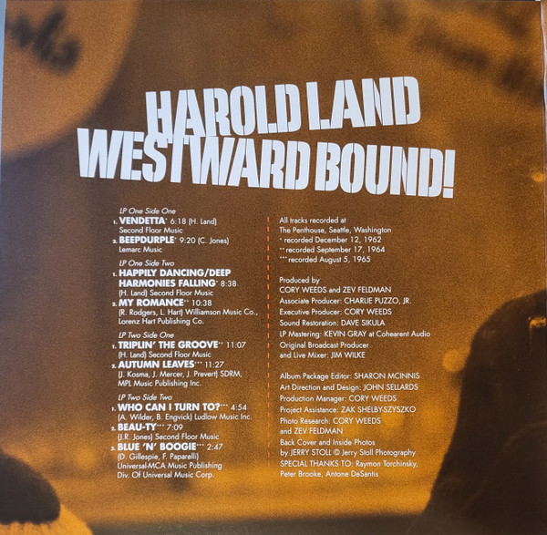 Harold Land - Westward Bound! | Reel To Real (RTRLP006)