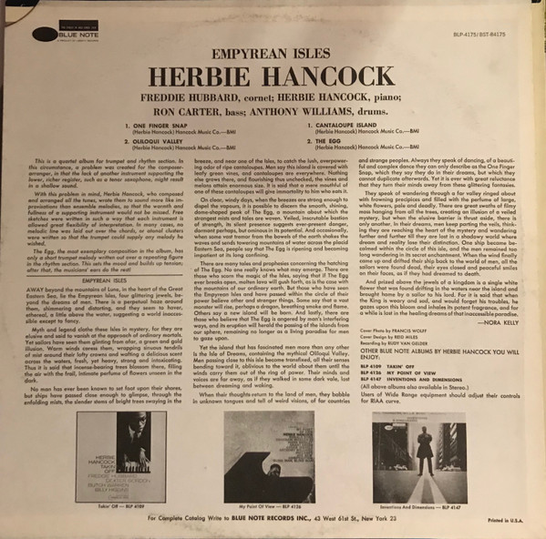 Herbie Hancock - Empyrean Isles | Blue Note (BST 84175) - 2