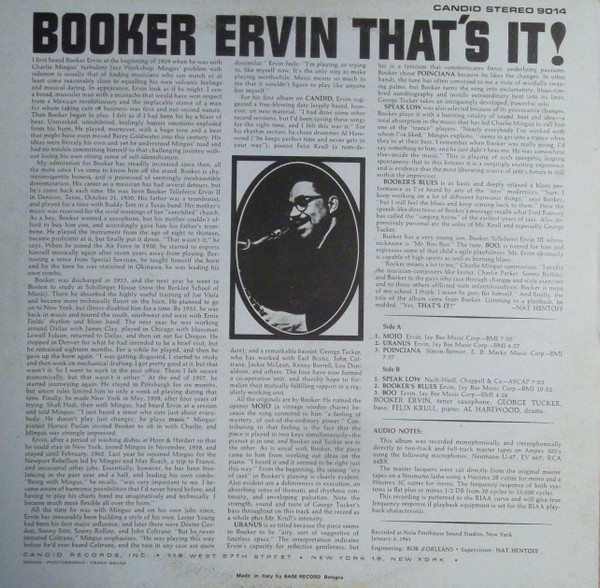 Booker Ervin - That's It! | Candid (GJS 9014) - 2