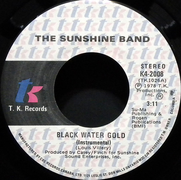 The Sunshine Band - Black Water Gold | T.K. Records (K4-2008) - main