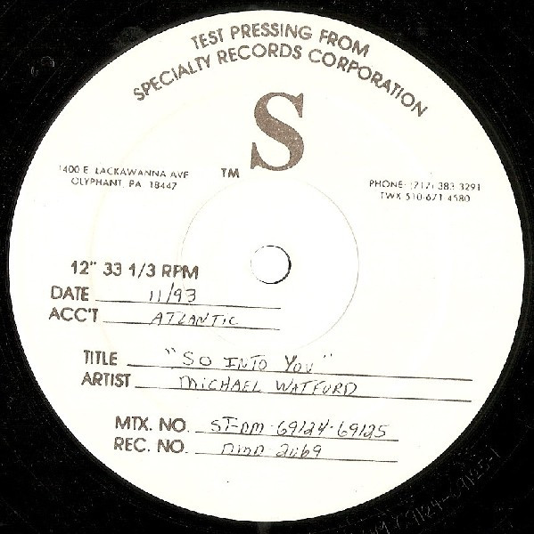 Michael Watford - So Into You | Atlantic (DMD-2069)