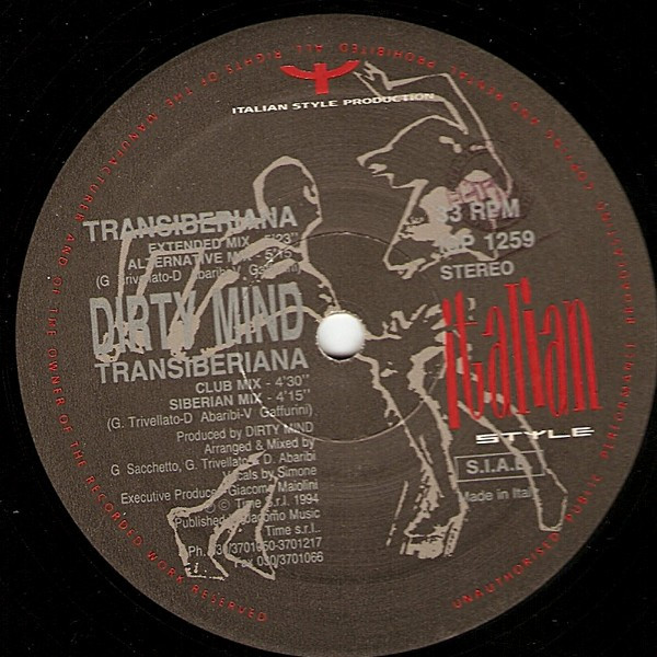 Dirty Mind - Transiberiana | Italian Style Production (ISP 1259)