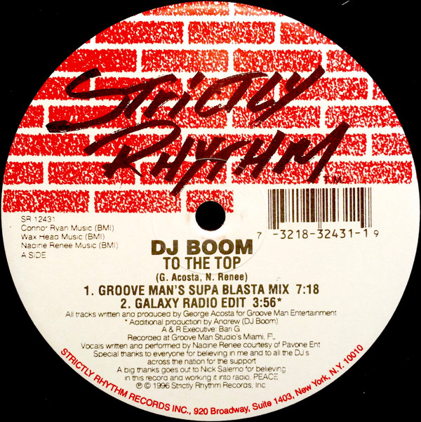 DJ Boom - To The Top | Strictly Rhythm (SR 12431) - main