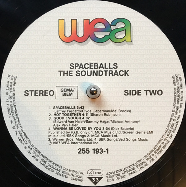 Various - Spaceballs (The Soundtrack) | Wea (255 193-1) - 4