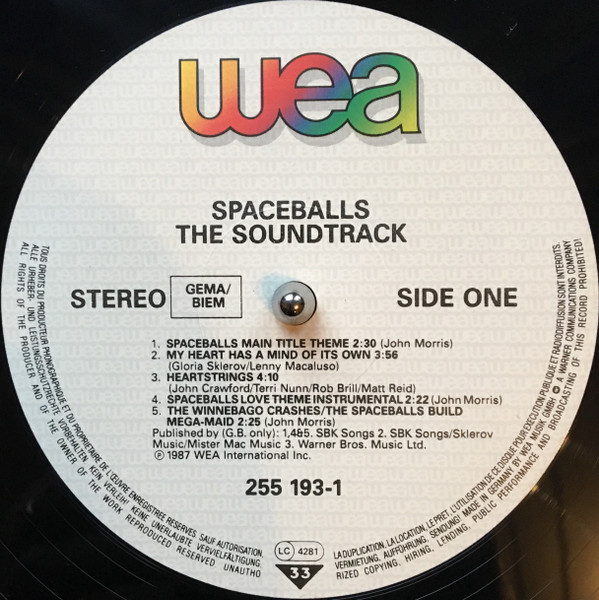 Various - Spaceballs (The Soundtrack) | Wea (255 193-1) - 3
