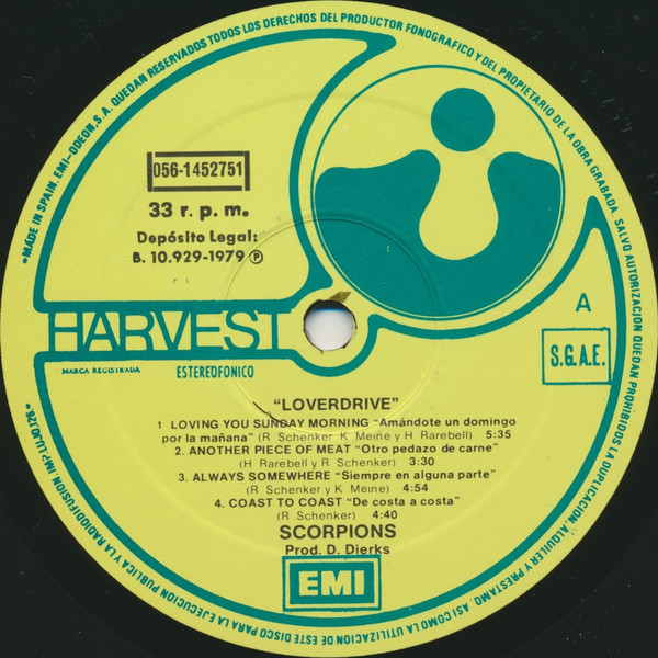 Scorpions - Lovedrive | Harvest (056-1452751) - 3