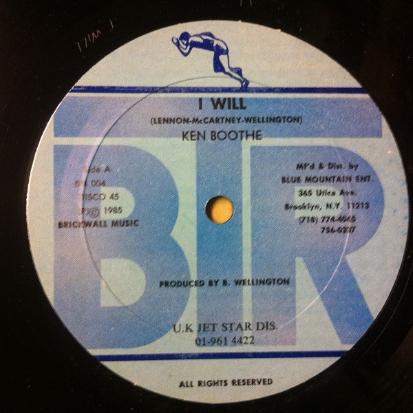 Ken Boothe / Nicodemus - I Will / Spring Valley Lake | BTR (BM 004) - 2