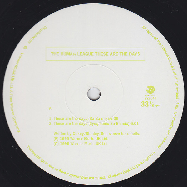 The Human League - One Man In My Heart | EastWest (YZ904T) - 3