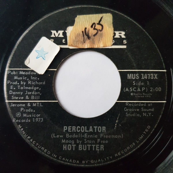 Hot Butter - Percolator | Musicor Records (MUS 1473X) - main