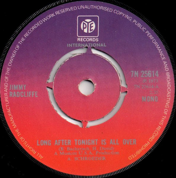 Jimmy Radcliffe - Long After Tonight Is All Over | Pye International (7N 25614)