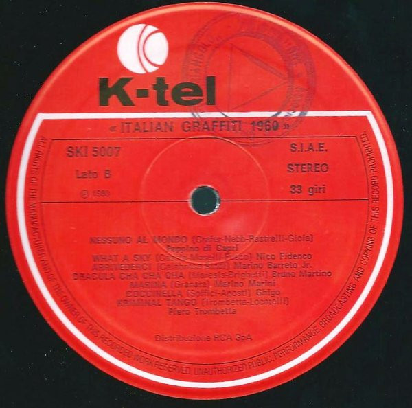 Various - Italian Graffiti 1960 | K-Tel (SKI 5007)