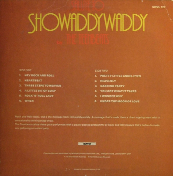 The Teenbeats - Salute To Showaddywaddy | Chevron (CHVL 127) - 2 The Teenbeats - Salute To Showaddywaddy | Chevron (CHVL 127) - 2